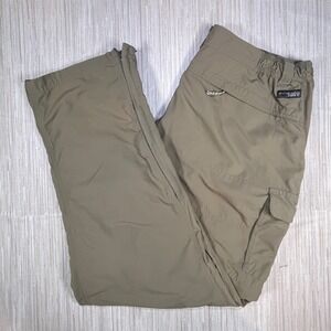 Columbia Men's Convertible Pants Zip Off Cargo Hiking Khaki XL Omni Dry